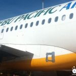 Cebu Pacific aircraft with duct tape