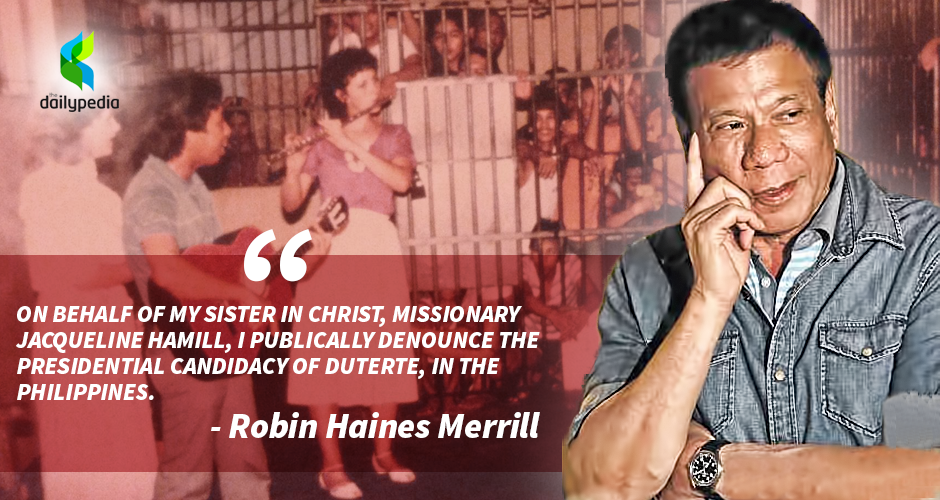 LOOK: missionary speaks out against Duterte's rape remark | DailyPedia