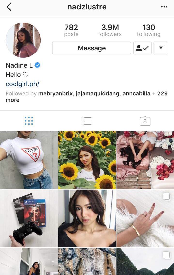 Nadine Lustre missing Instagram photos