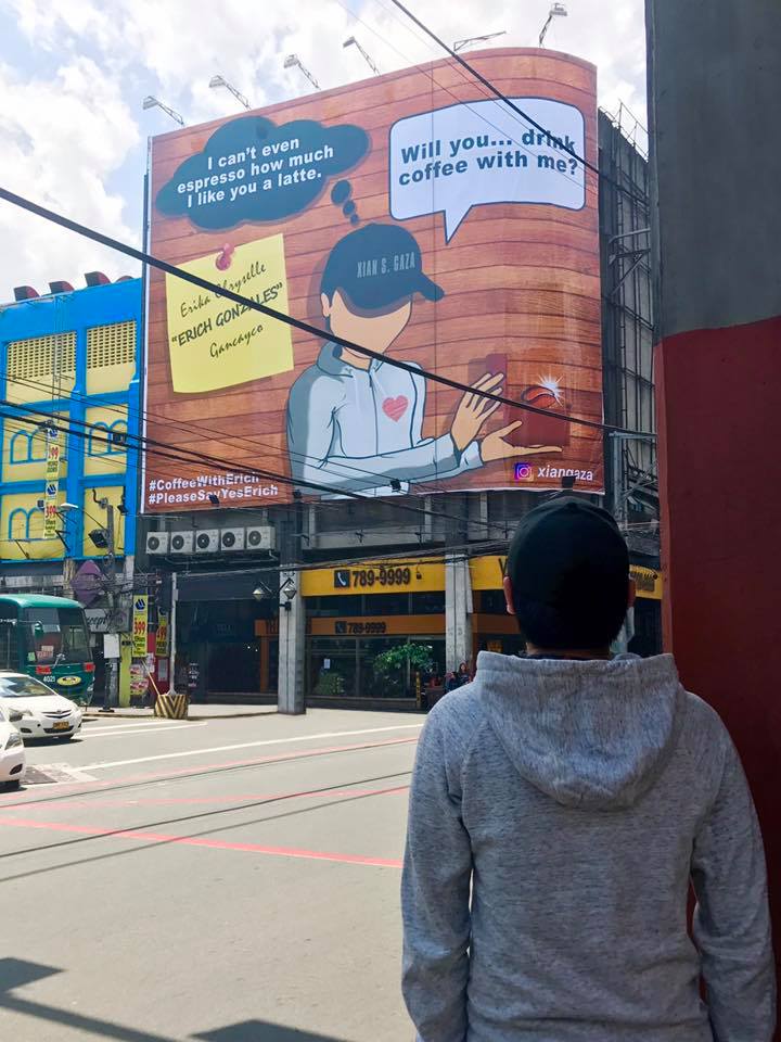 guy pays huge billboard space to ask erich gonzales for a date