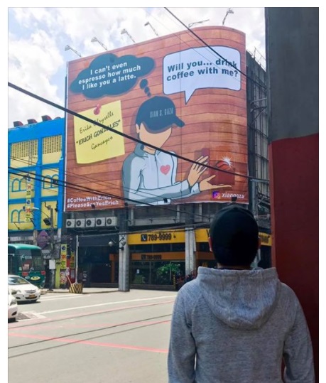 guy pays huge billboard space to ask erich gonzales for a date