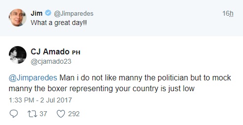 jim paredes takes on twitter bashers