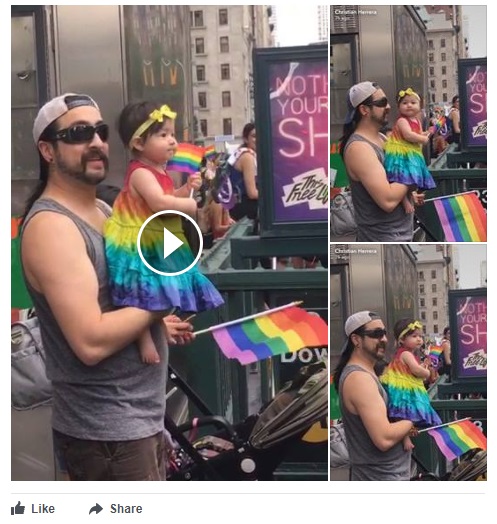 straight dad takes daughter to pride march