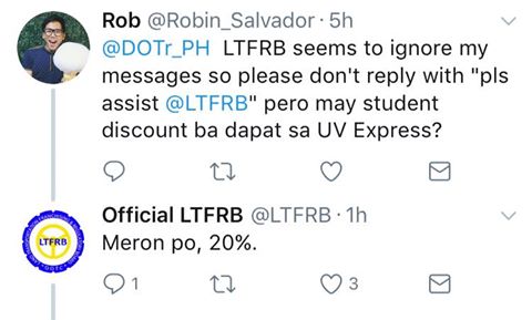 Ltfrb Puts An End To The Ongoing Issue Of Students Discount On Uv Express Dailypedia