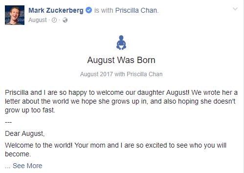 mark zuckerberg father of two
