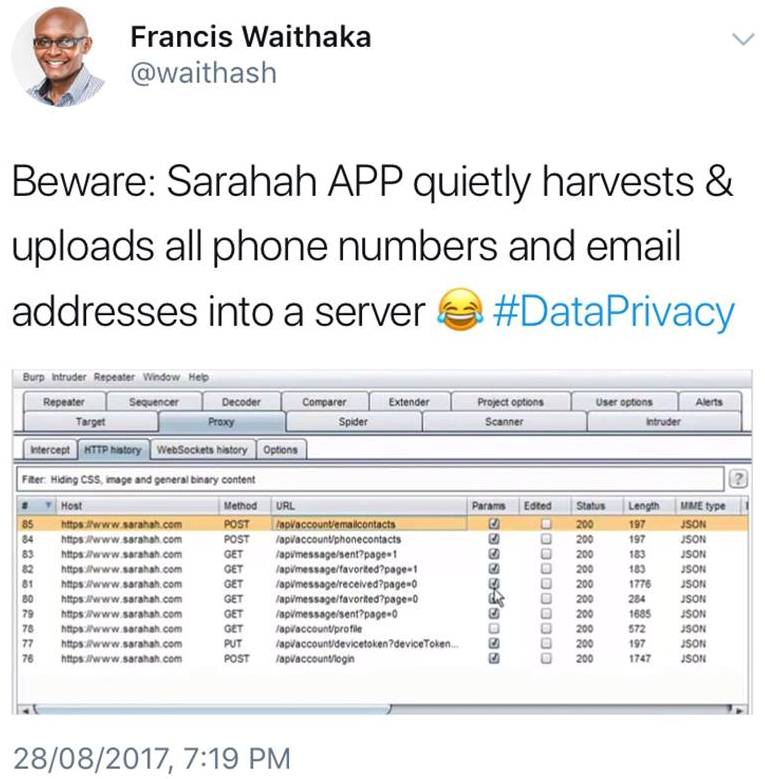 sarahah a hacking app